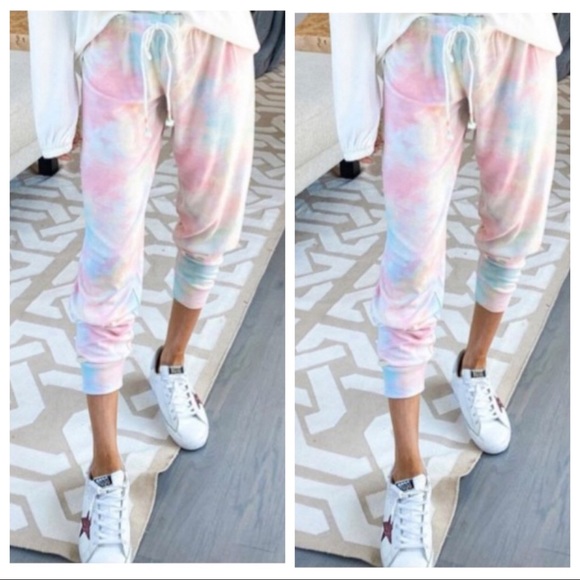 ShopEvelynne Pants - ✨LAST ONE✨MULTI COLOR DRAWSTRING TIE DYE JOGGERS
